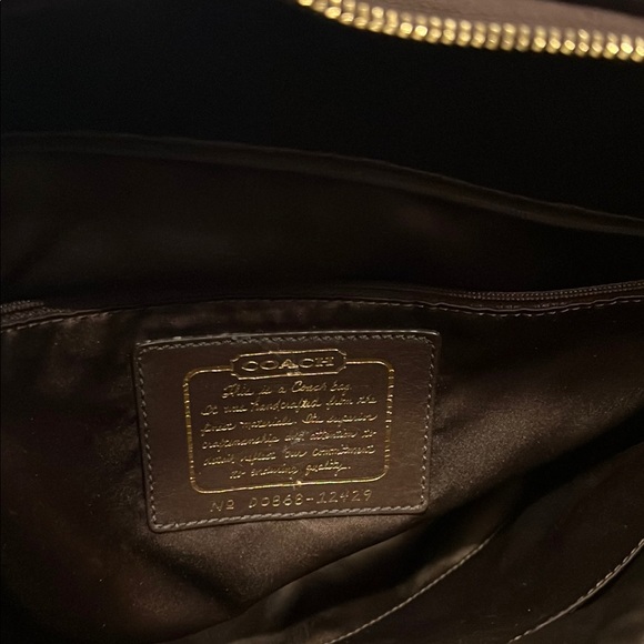 Coach Brown and Tan Signature Tote with Leather Accents - Picture 3 of 7